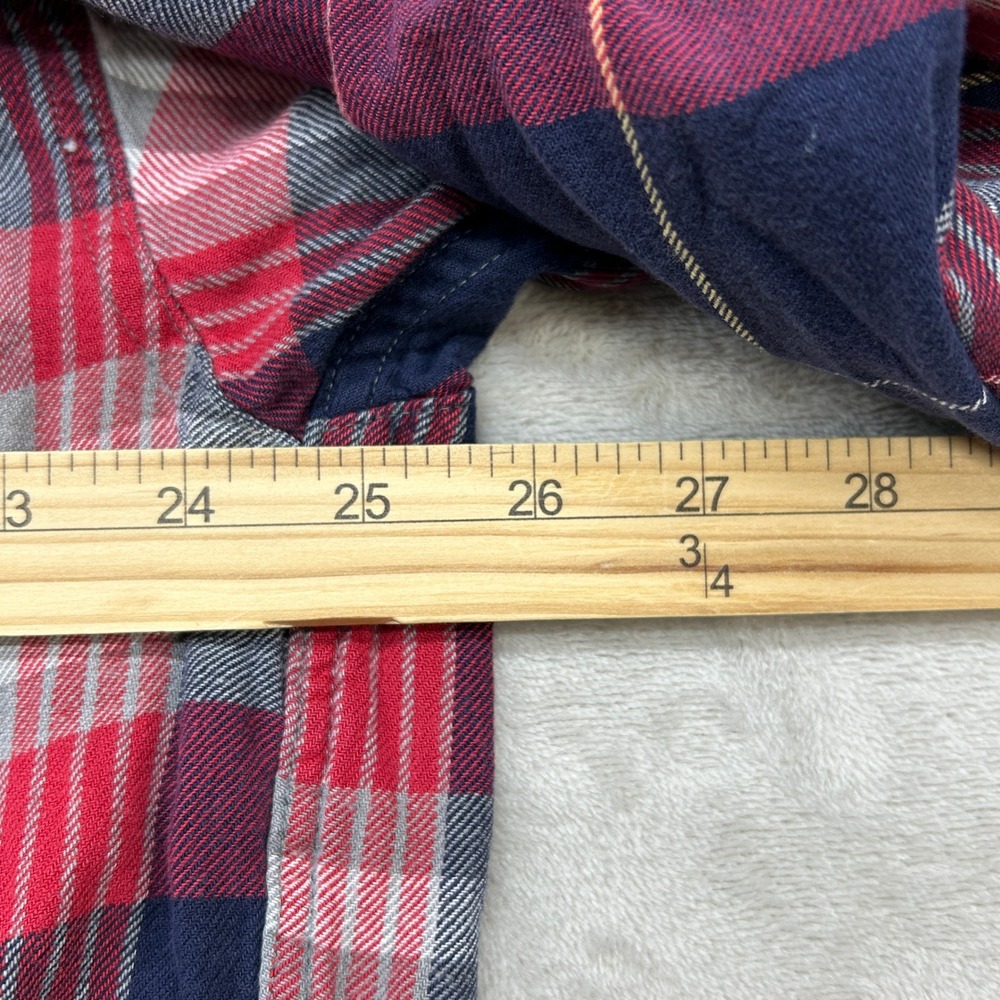 Vintage Chaps Ralph Lauren Button Down Shirt Mens XL Blue Red Plaid Long Sleeve - Picture 8 of 9